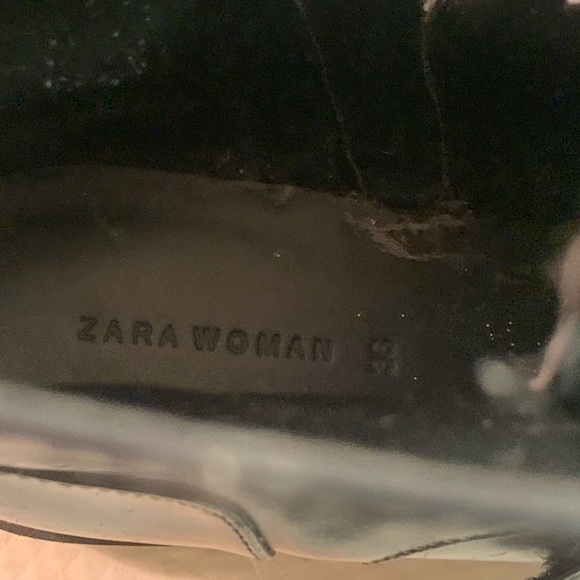 ZARA Leather Embellished Biker Boots SZ aus 5 as new biker goth dress style Rare - Picture 9 of 16